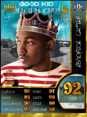 Kendrick Lamar - GKMC Carte Vintage